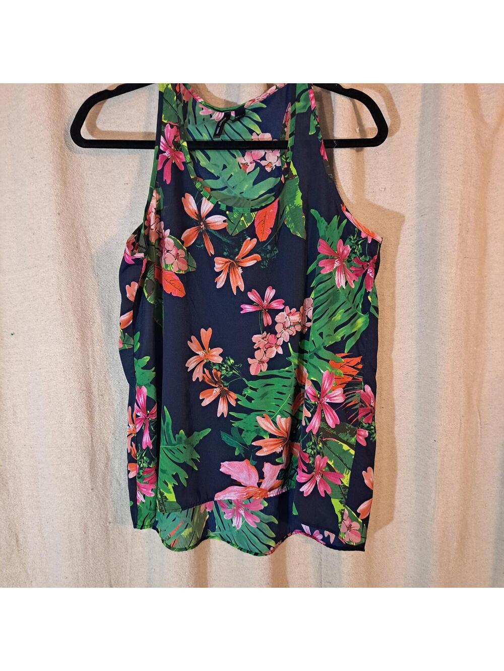 MNG Collection Floral Sleeveless Blouse Size Large